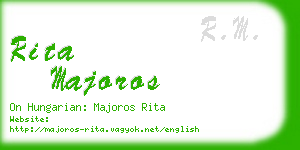 rita majoros business card